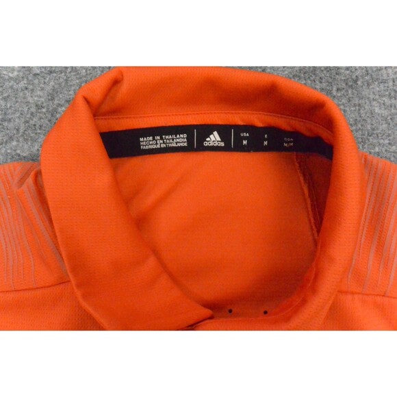 Adidas Polo Shirt Mens Med Orange Mercer Bears NCAA Short Sleeve‎ - Picture 6 of 10